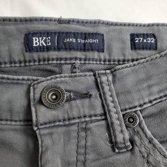 BKE Men’s Jake Straight Jeans Size 27x32 Gray Stretch Casual - Picture 6 of 9